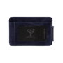 Zoozie Bags Cartera para Hombre Piel Auténtica Azul Oscuro Pisa